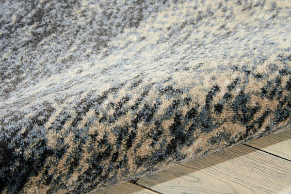 Homeroots 7' X 10' Gray Black And Beige Abstract Non Skid Area Rug  Polyester 551202