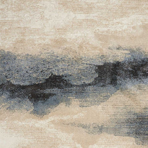 Homeroots 7' X 10' Gray Black And Beige Abstract Non Skid Area Rug  Polyester 551202