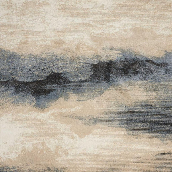 HomeRoots 5' Abstract Gray, Black & Beige Non-Skid Rug – Durable, Stain-Resistant Design for Modern Interiors 7' X 10' 551202