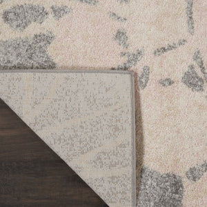 HomeRoots 8' Graceful Gray and Pink Floral Area Rug - Durable, Stain-Resistant, Perfect for High-Traffic Spaces 8' X 10' 551242