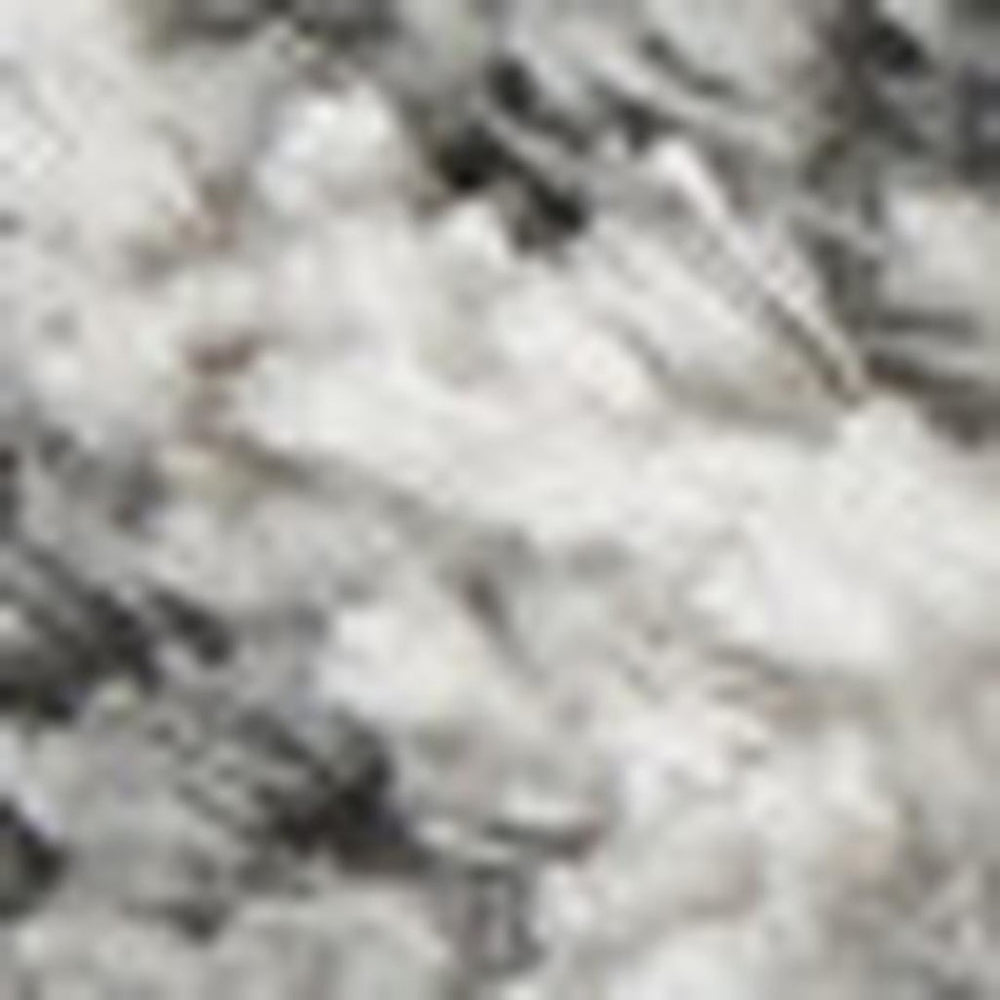 HomeRoots 7' Charcoal and Ivory Abstract Shag Area Rug - Plush, Stain-Resistant Luxury for Modern Spaces 551260