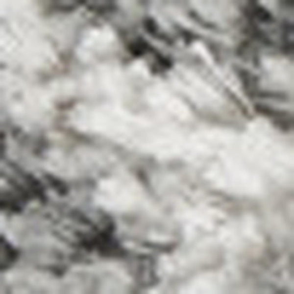 HomeRoots 7' Charcoal and Ivory Abstract Shag Area Rug - Plush, Stain-Resistant Luxury for Modern Spaces 551260