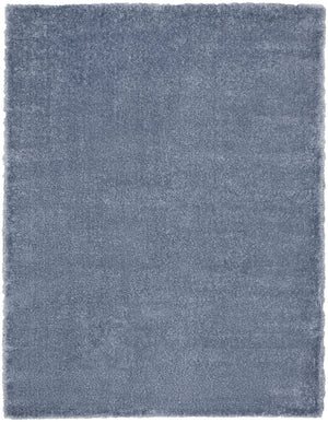 Homeroots 7' X 9' Blue Shag Area Rug  Polyester 551261