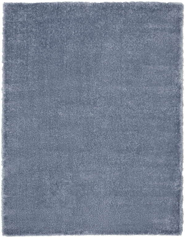 Homeroots 7' X 9' Blue Shag Area Rug  Polyester 551261