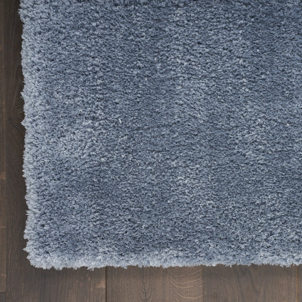 Homeroots 7' X 9' Blue Shag Area Rug  Polyester 551261
