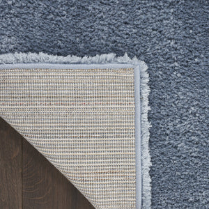 Homeroots 7' X 9' Blue Shag Area Rug  Polyester 551261