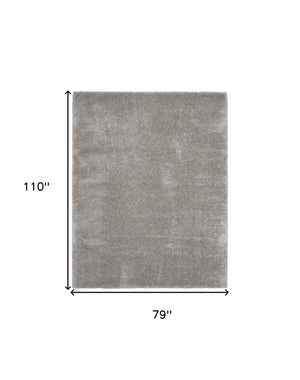 Homeroots 7' X 9' Gray Shag Area Rug  Polyester 551264