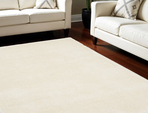 Homeroots 7' X 9' Ivory Shag Area Rug  Polyester 551265