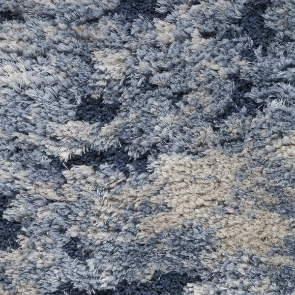 HomeRoots 5' Cozy Sky Blue Abstract Shag Area Rug – Plush, Stain-Resistant, Perfect for Modern Homes and Families 7' X 9' 551266