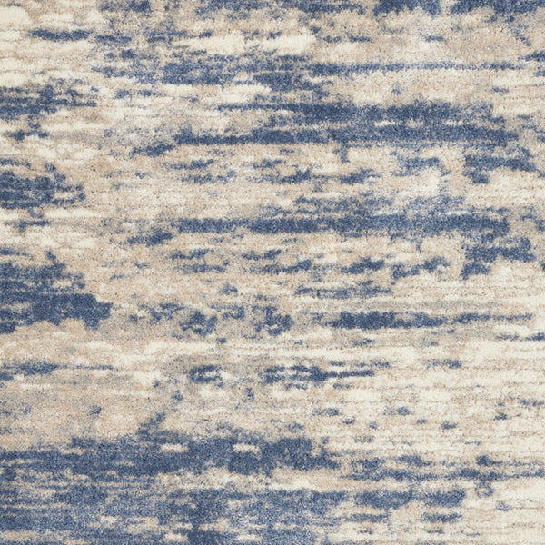 Homeroots 7' X 9' Light Blue Gray And Beige Abstract Shag Area Rug  Polyester 551267