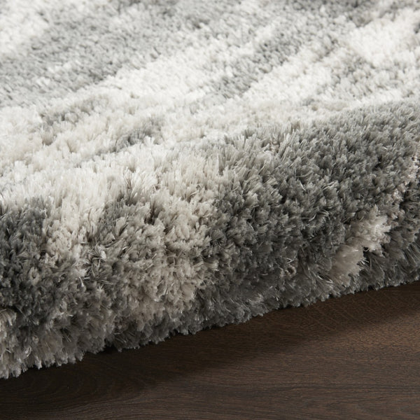 HomeRoots 4' Charcoal and Ivory Abstract Shag Area Rug - Soft, Stylish, Stain-Resistant for Modern Living Spaces 8' X 10' 551269
