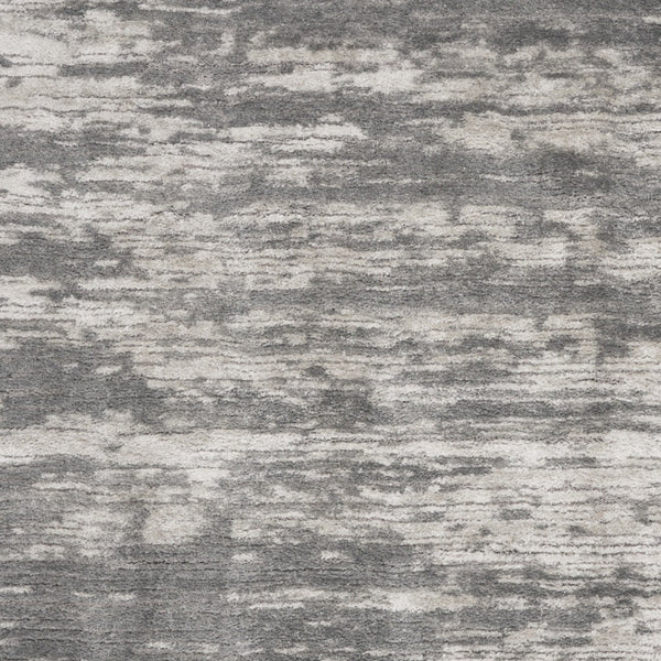 Homeroots 8' X 10' Charcoal And Ivory Abstract Shag Area Rug  Polyester 551269