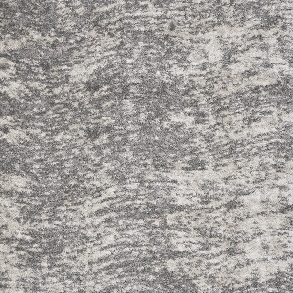 Homeroots 8' X 10' Charcoal And Ivory Abstract Shag Area Rug  Polyester 551270