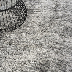 HomeRoots 4' Charcoal and Ivory Abstract Shag Area Rug - Plush, Modern Design for Cozy, Stylish Interiors 8' X 10' 551270