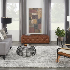 HomeRoots 4' Charcoal and Ivory Abstract Shag Area Rug - Plush, Modern Design for Cozy, Stylish Interiors 8' X 10' 551270