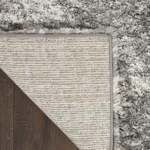 HomeRoots 4' Charcoal and Ivory Abstract Shag Area Rug - Plush, Modern Design for Cozy, Stylish Interiors 8' X 10' 551270