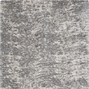 Homeroots 8' X 10' Charcoal And Ivory Abstract Shag Area Rug  Polyester 551270