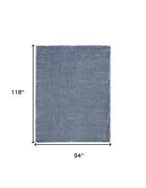 Homeroots 8' X 10' Blue Shag Area Rug  Polyester 551271