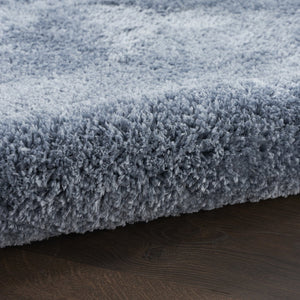 HomeRoots 4' Plush Blue Shag Area Rug - Luxurious Softness, Stain Resistant, Perfect for Homes with Kids & Pets 8' X 10' 551271