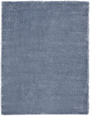 HomeRoots 4' Plush Blue Shag Area Rug - Luxurious Softness, Stain Resistant, Perfect for Homes with Kids & Pets 8' X 10' 551271