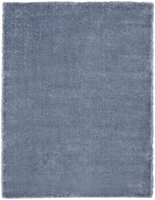 HomeRoots 4' Plush Blue Shag Area Rug - Luxurious Softness, Stain Resistant, Perfect for Homes with Kids & Pets 8' X 10' 551271