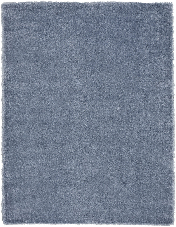 Homeroots 8' X 10' Blue Shag Area Rug  Polyester 551271