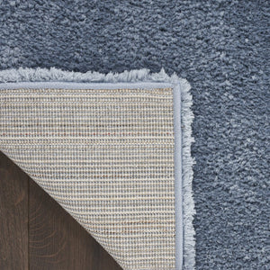 HomeRoots 4' Plush Blue Shag Area Rug - Luxurious Softness, Stain Resistant, Perfect for Homes with Kids & Pets 8' X 10' 551271