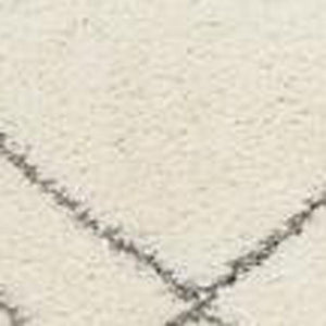 HomeRoots 5' Modern Ivory and Gray Geometric Shag Area Rug – Plush Comfort, Durable Design for Any Room 8' X 10' 551272