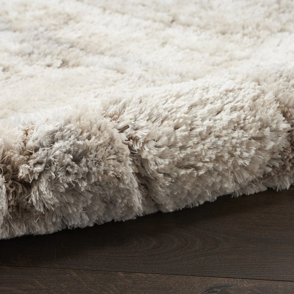 HomeRoots 5' Beige and Ivory Abstract Shag Area Rug - Luxurious, Cozy Texture Perfect for Any Room's Decor 8' X 10' 551273