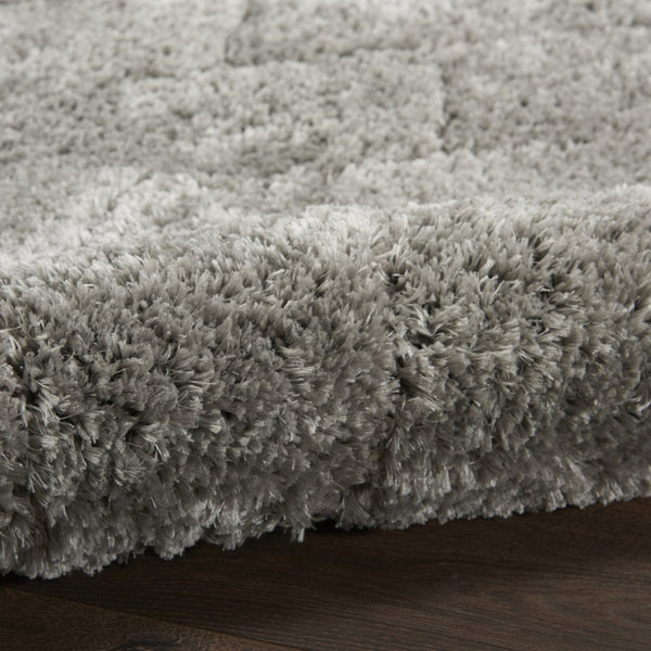 HomeRoots 5' Cozy Gray Chevron Shag Area Rug - Plush, Durable, Stain-Resistant Design for Modern Living Spaces 8' X 10' 551275