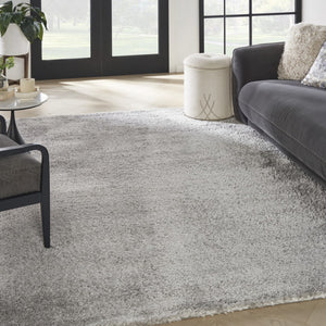HomeRoots 4' Soft Gray Shag Area Rug - Plush, Stain-Resistant, Durable Design for Cozy, Stylish Interiors 8' X 10' 551277