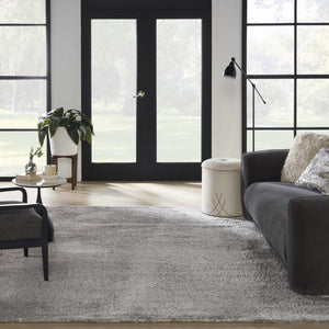 HomeRoots 4' Soft Gray Shag Area Rug - Plush, Stain-Resistant, Durable Design for Cozy, Stylish Interiors 8' X 10' 551277