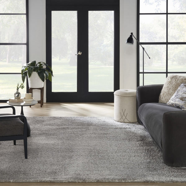 HomeRoots 4' Soft Gray Shag Area Rug - Plush, Stain-Resistant, Durable Design for Cozy, Stylish Interiors 8' X 10' 551277