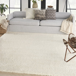 HomeRoots 4' Ivory Shag Area Rug - Luxuriously Soft, Durable & Versatile for Cozy Spaces, Kids & Pets Friendly 8' X 10' 551281