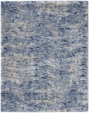 Homeroots 8' X 10' Sky Blue Abstract Shag Area Rug  Polyester 551285
