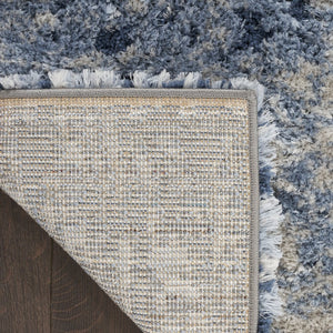 HomeRoots 5' Cozy Sky Blue Abstract Shag Area Rug – Plush, Stain-Resistant, Perfect for Modern Homes and Families 8' X 10' 551285