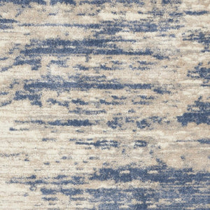 HomeRoots 5' Abstract Shag Area Rug in Light Blue, Gray & Beige - Plush, Durable, Stain-Resistant, Modern Style 8' X 10' 551286