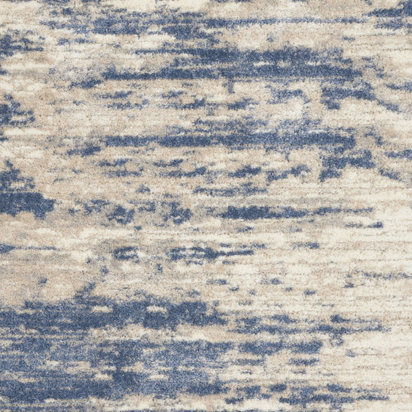 Homeroots 8' X 10' Light Blue Gray And Beige Abstract Shag Area Rug  Polyester 551286