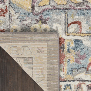 Homeroots 5' X 7' Charcoal Brown And Yellow Floral Medallion Distressed Area Rug  Polypropylene 551289