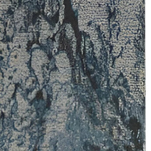HomeRoots 5' Teal and Ivory Abstract Round Rug – Stylish, Stain-Resistant, Non-Skid Design for Any Room! 12' Runner 551299