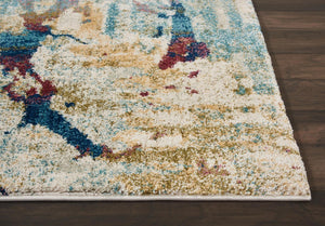 8 X 11 Abstract Distressed Polypropylene Area Rug for Living Rooms and Bedrooms