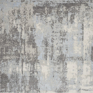 Homeroots 8' X 10' Gray Ivory And Light Blue Abstract Non Skid Area Rug  Polypropylene,Polyester 551313