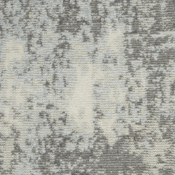 Homeroots 8' X 10' Gray Ivory And Light Blue Abstract Non Skid Area Rug  Polypropylene,Polyester 551313