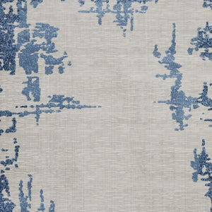 Homeroots 8' X 10' Blue And Ivory Abstract Distressed Non Skid Area Rug  Polypropylene,Polyester 551326