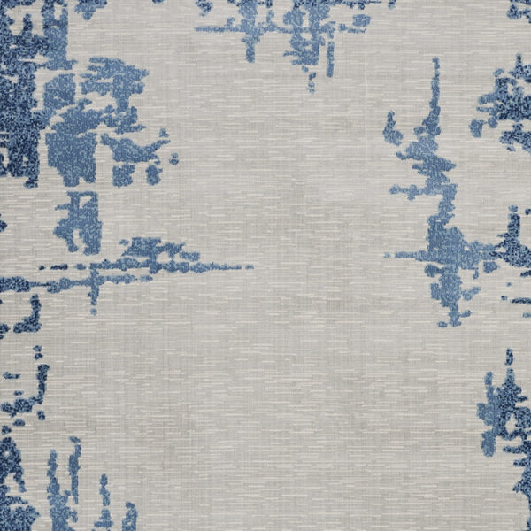 Homeroots 8' X 10' Blue And Ivory Abstract Distressed Non Skid Area Rug  Polypropylene,Polyester 551326