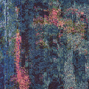 HomeRoots 9' Blue and Yellow Abstract Area Rug - Modern Power Loomed Design for Contemporary Spaces 9' X 12' 551362