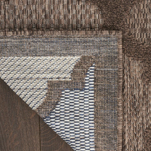 HomeRoots 9' X 12' Trellis Area Rug – Stylish Dark & Light Brown Indoor/Outdoor Design, Durable & Easy Care 551365