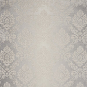 Homeroots 9' X 12' Gray And Ivory Damask Distressed Non Skid Area Rug  Polypropylene,Polyester 551369