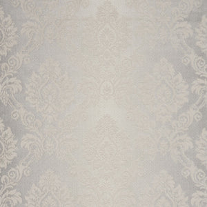 Homeroots 9' X 12' Gray And Ivory Damask Distressed Non Skid Area Rug  Polypropylene,Polyester 551369