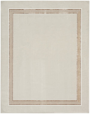HomeRoots 5' Modern Geometric Ivory and Brown Area Rug with Non-Skid Backing for Stylish, Easy Living Spaces 9' X 12' 551380